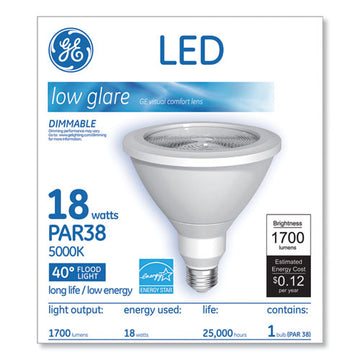 GE Led Par38 Dimmable 40 Dg Daylight Flood Light Bulb, 5000k, 18 W freeshipping - TVN Wholesale